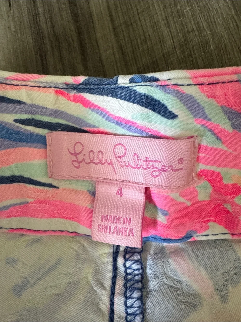 Lilly Pulitzer Callahan shorts Tidal Wave Pans Garden blue pink 4 women’s resort